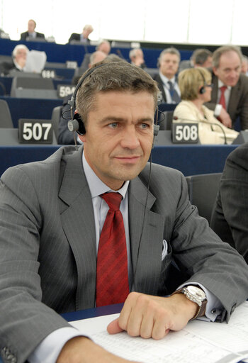 MEP in Plenary Session in Strasbourg