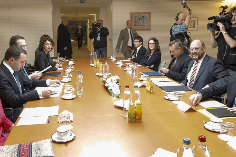 Fotagrafa 8: Martin SCHULZ - EP President meets with the Prime Minister of Georgia Irakli GARIBASHVILI