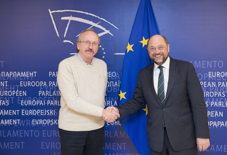 Foto 2: Martin SCHULZ - EP President meets with Peter NIEDERMULLER