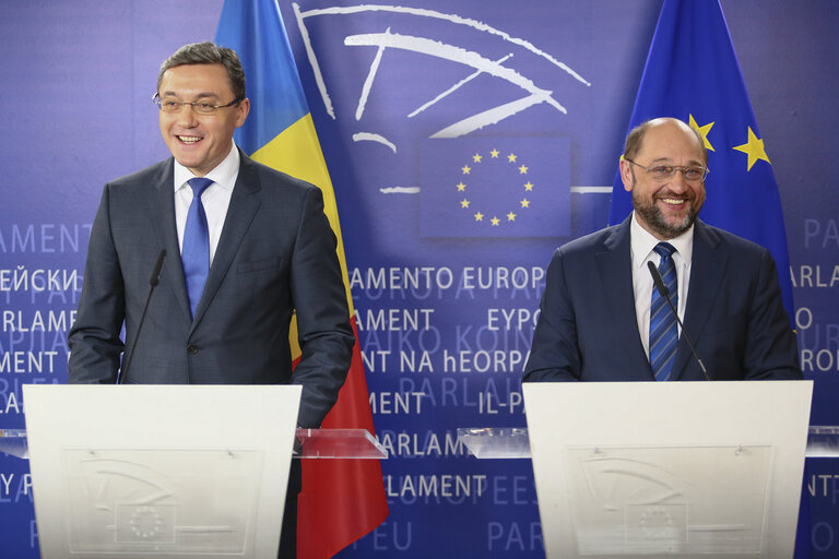 Martin SCHULZ - EP President Meeting with Igor CORMAN, President of the Parliament of the Republic of Moldova