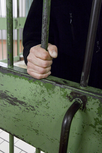 Fotogrāfija 34: Strasbourg detention centre. Inmates.