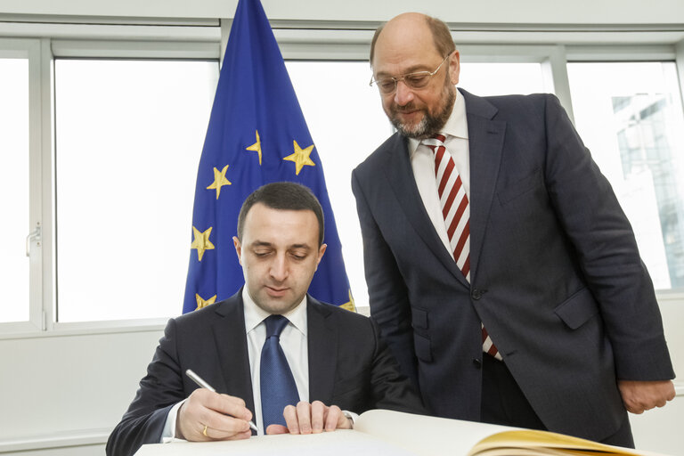 Foto 9: Martin SCHULZ - EP President meets with the Prime Minister of Georgia Irakli GARIBASHVILI