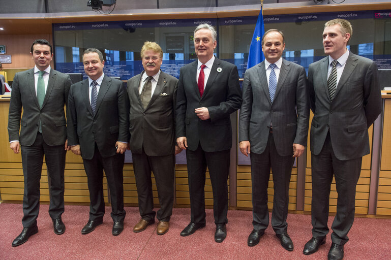 Nuotrauka 3: AFET committee meeting with Foreign Affairs Ministers of the Balkan Countries.