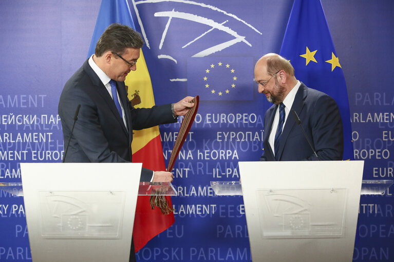 Martin SCHULZ - EP President Meeting with Igor CORMAN, President of the Parliament of the Republic of Moldova