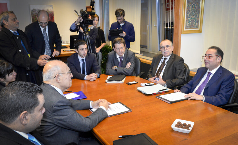 Fotografie 3: Meeting with a Palestinian delegation at the European Parliament in Brussels