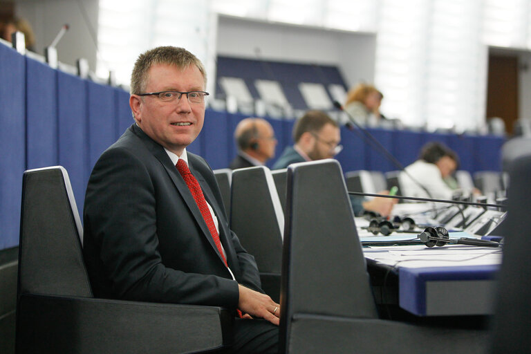 MEP Joachim SCHUSTER in the Strasbourg building