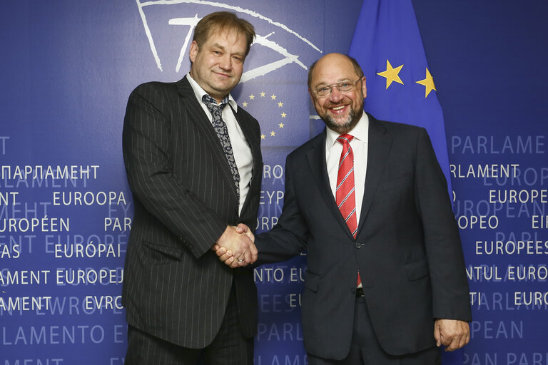 Martin SCHULZ - EP President meets with MEP Ivari PADAR