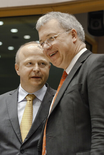 Fotografija 12: ECON Committee meeting ' Economic Dialogue and exchange of views with ECOFIN President and Minister of Economy and Finances of italy '