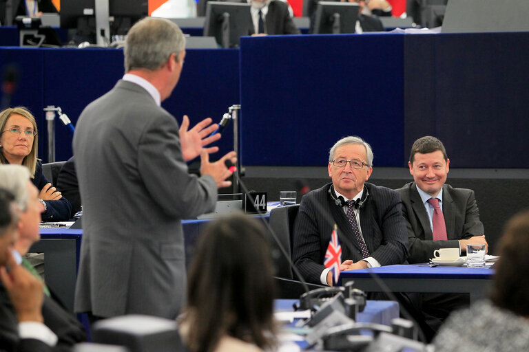 Fotografie 12: Plenary session week 29 -2014  Jean Claude JUNCKER is elected as new EC President