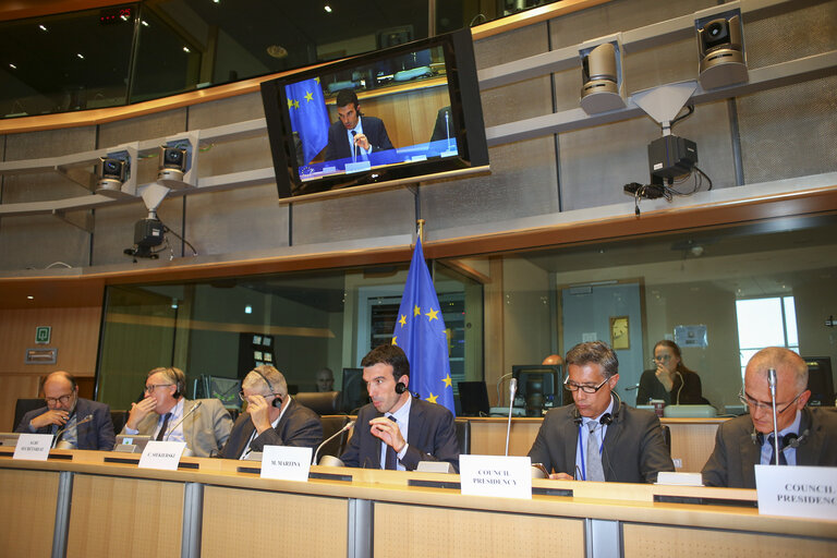 Fotó 11: Press point by Maurizio MARTINA, Italian Minister of Agriculture, Food and Forestry Policies.