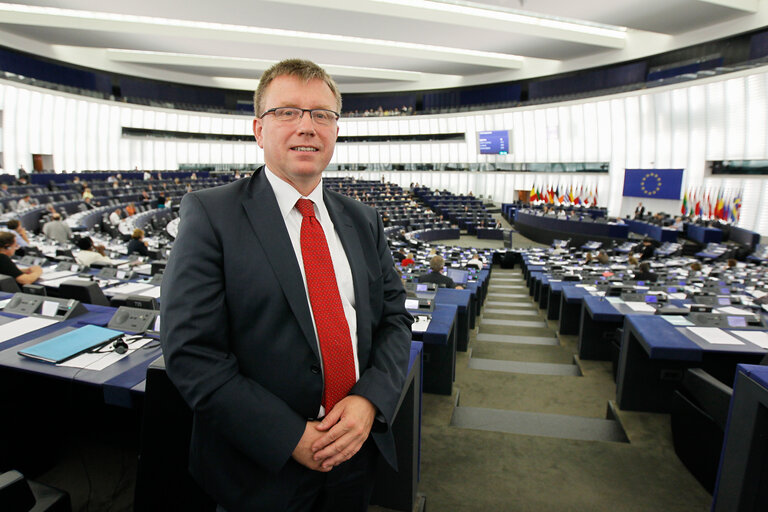 MEP Joachim SCHUSTER in the Strasbourg building