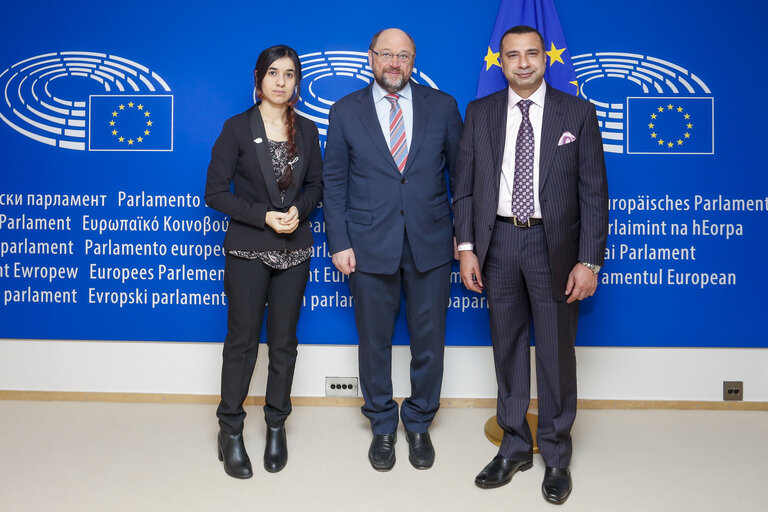 Nuotrauka 2: Martin SCHULZ - EP President meets with Nadia Murad BASEE TAHA representing Yazidi people suffering from ISIS