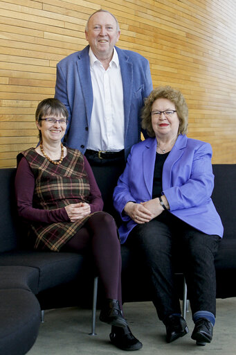 Photo 9: Jean LAMBERT, Keith TAYLOR, Molly SCOTT CATO, in European Parliament week 05 2016 in Strasbourg