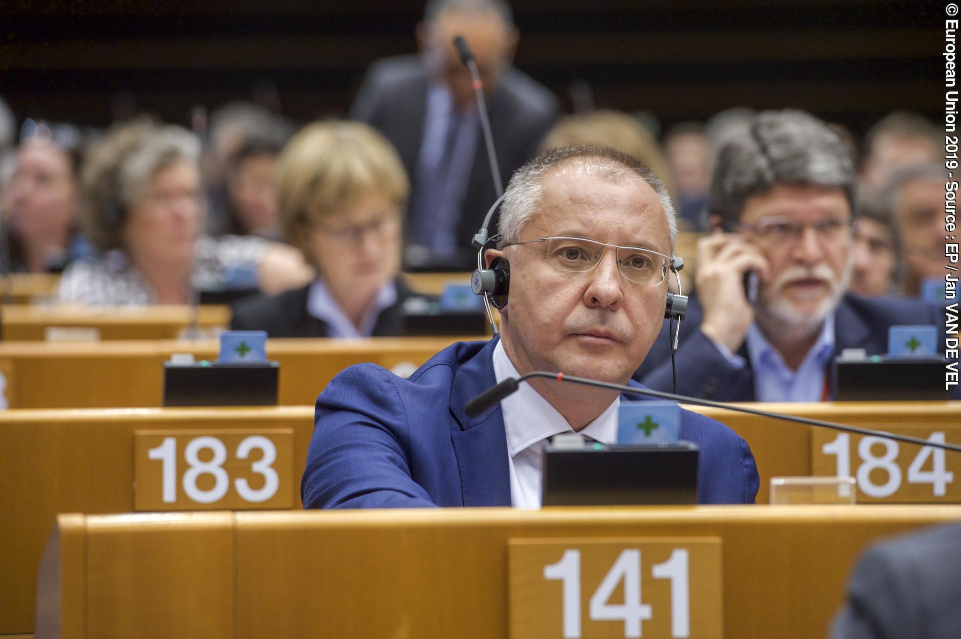 Sergei STANISHEV in the EP in Brussels