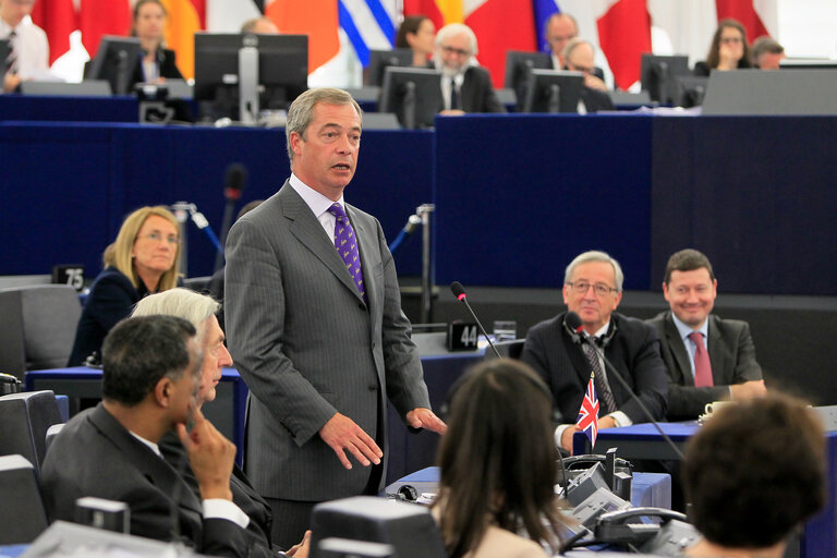 Fotografija 13: Plenary session week 29 -2014  Jean Claude JUNCKER is elected as new EC President