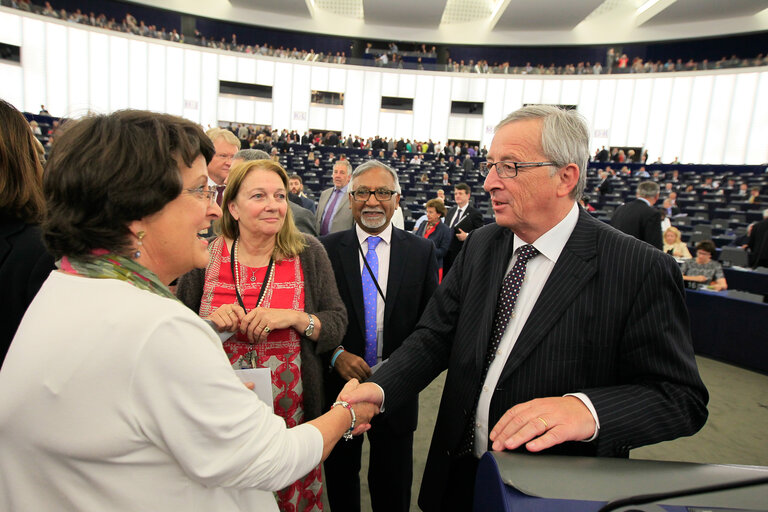 Fotografie 3: Plenary session week 29 -2014  Jean Claude JUNCKER is elected as new EC President