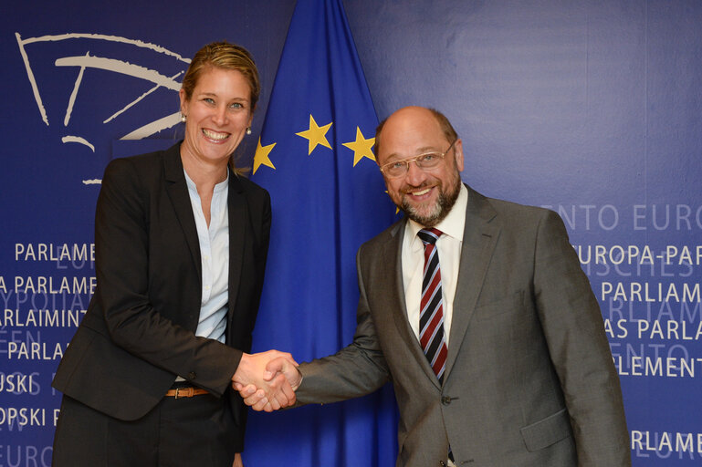 Fotografija 3: Martin SCHULZ-EP President meets with EP Vice PRESIDENT Silvia Koch MEHRIN