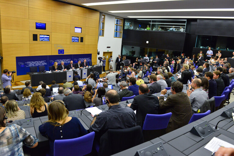 Foto 17: Press conference to announce the new President of the European Commission