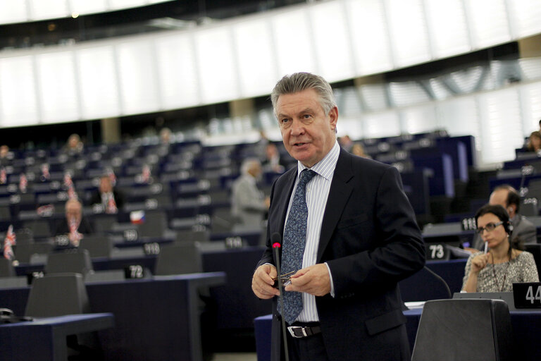 Photo 5: Plenary session week 38 2014 in Strasbourg - Situation in Ukraine and state of play of EU-Russia relations  Statement by the Vice-President of the Commission/High Representative of the Union for Foreign Affairs and Security Policy