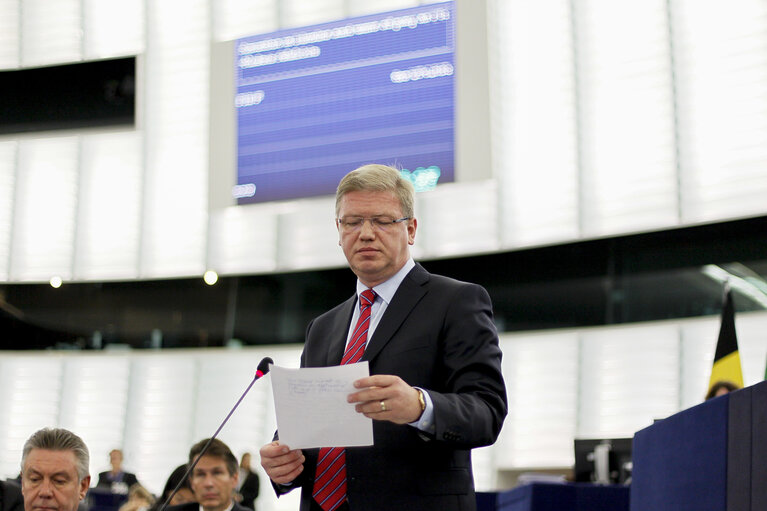 Photo 4: Plenary session week 38 2014 in Strasbourg - Situation in Ukraine and state of play of EU-Russia relations  Statement by the Vice-President of the Commission/High Representative of the Union for Foreign Affairs and Security Policy