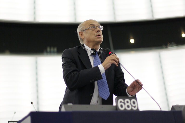 Photo 10 : Plenary session week 38 2014 in Strasbourg - Situation in Ukraine and state of play of EU-Russia relations  Statement by the Vice-President of the Commission/High Representative of the Union for Foreign Affairs and Security Policy