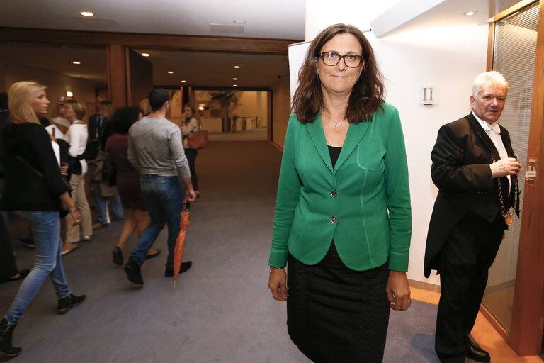 Nuotrauka 3: Arrival of Cecilia MALMSTROM, Commissioner-designate for Trade  prior to her hearing at the European Parliament