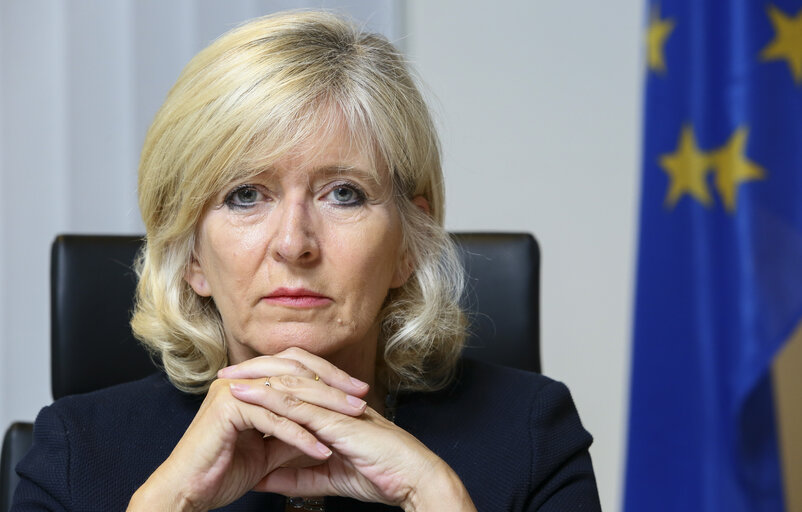 Emily O'REILLY, European Ombudsman in her office in Brussels