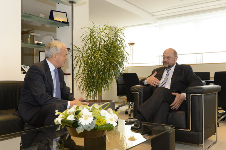 Photo 2 : Martin SCHULZ - EP President meets with MEP Jean ARTHUIS