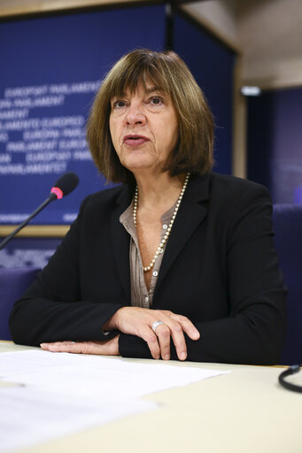 Photo 12: Press conference by MEP Rebecca HARMS - 'Persona non grata - MEP prevented from entering to  Russia'