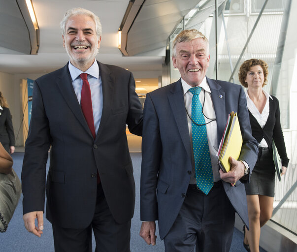 Fotografija 1: Arrival of Christos STYLIANIDES - Commissioner-designate for Humanitarian Aid and Crisis Management