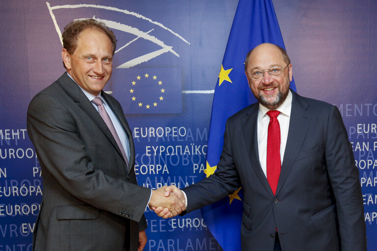 Photo 2 : Martin SCHULZ - EP President meets with EP Vice President Alexander Graf LAMBSDORFF