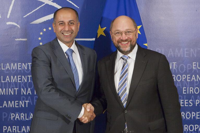 Martin SCHULZ - EP President meets with MEP Sajjad KARIM