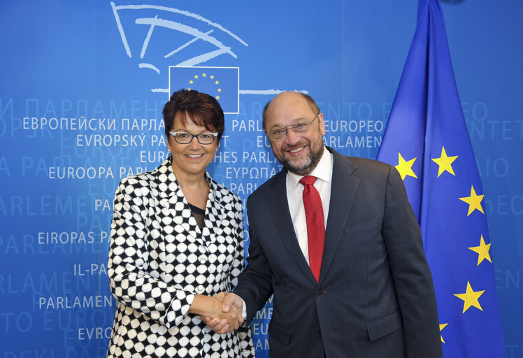 Foto 2: Martin SCHULZ - EP President meets with MEP Ingeborg GRASSLE
