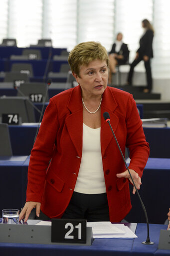 Fotografi 19: Plenary session week 38 2014 in Strasbourg - EU response to the Ebola outbreak