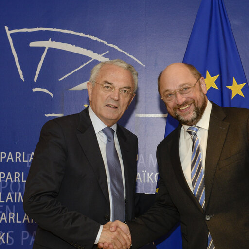 Photo 3 : Martin SCHULZ - EP President meets with MEP Jean ARTHUIS