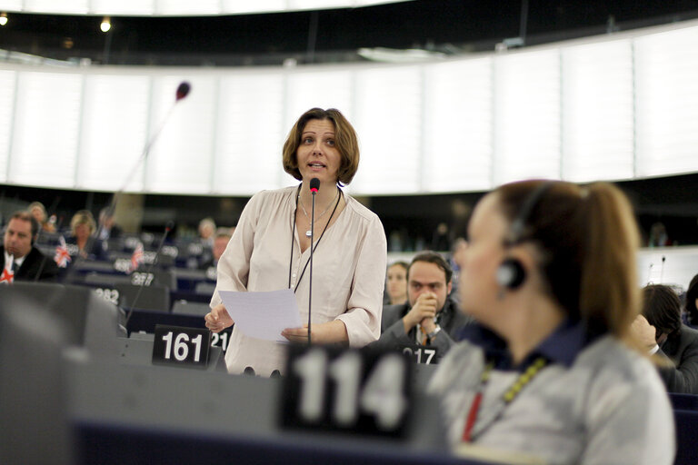 Photo 34 : Plenary session week 38 2014 in Strasbourg - Situation in Ukraine and state of play of EU-Russia relations  Statement by the Vice-President of the Commission/High Representative of the Union for Foreign Affairs and Security Policy