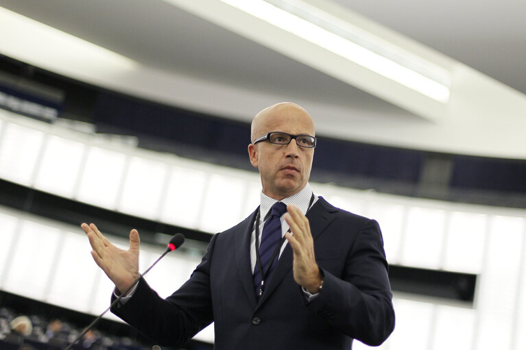 Photo 40 : Plenary session week 38 2014 in Strasbourg - Situation in Ukraine and state of play of EU-Russia relations  Statement by the Vice-President of the Commission/High Representative of the Union for Foreign Affairs and Security Policy