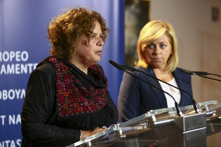 Foto 8: Press point on the situation of children in the armed conflict in Gaza