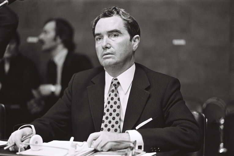 Billede 37: Member of the European Parliament, during a session in Luxembourg in March 1977.