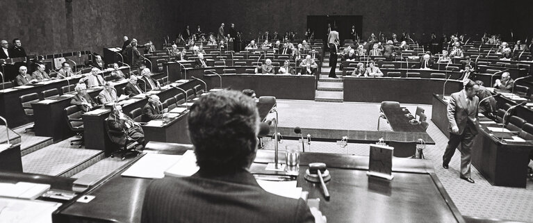 European Parliament, during a session in Luxembourg in March 1977.