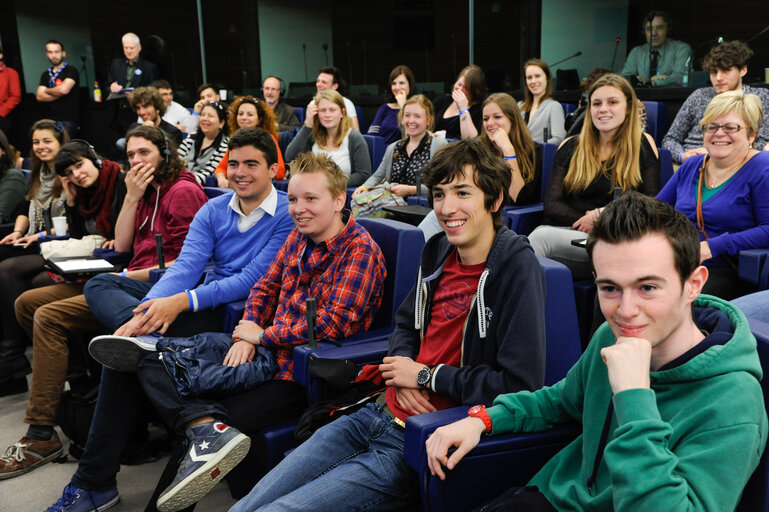 Photo 18: European Youth Event 2014 in Strasbourg Yo!Fest EYE  ' Can we laugh about anything? '  How far can you take humour? Where do  taboos start in a community of values? Is it fair game to make jokes about minorities?