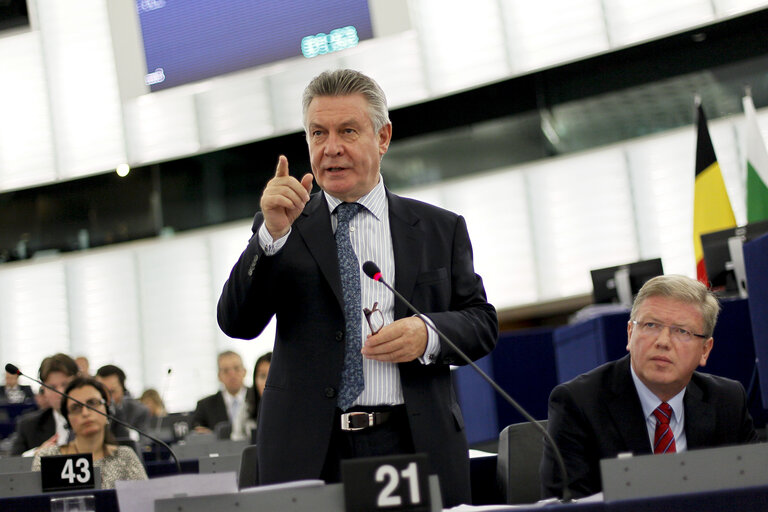 Photo 6 : Plenary session week 38 2014 in Strasbourg - Situation in Ukraine and state of play of EU-Russia relations  Statement by the Vice-President of the Commission/High Representative of the Union for Foreign Affairs and Security Policy