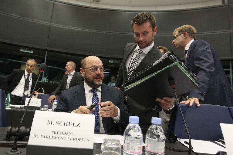 Martin SCHULZ - EP President attends the Conference of Presidents