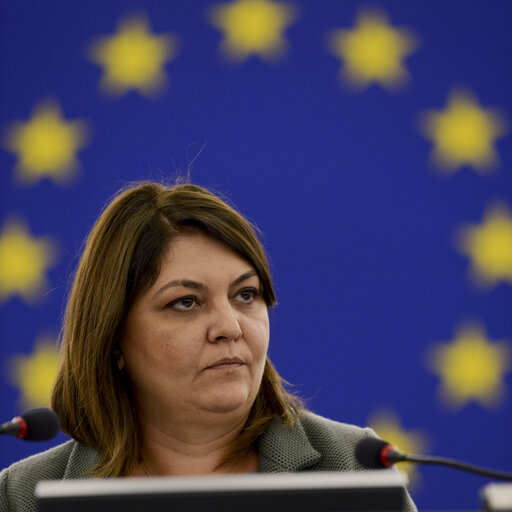 Fotografi 1: Plenary session week 38 2014 in Strasbourg - EU response to the Ebola outbreak