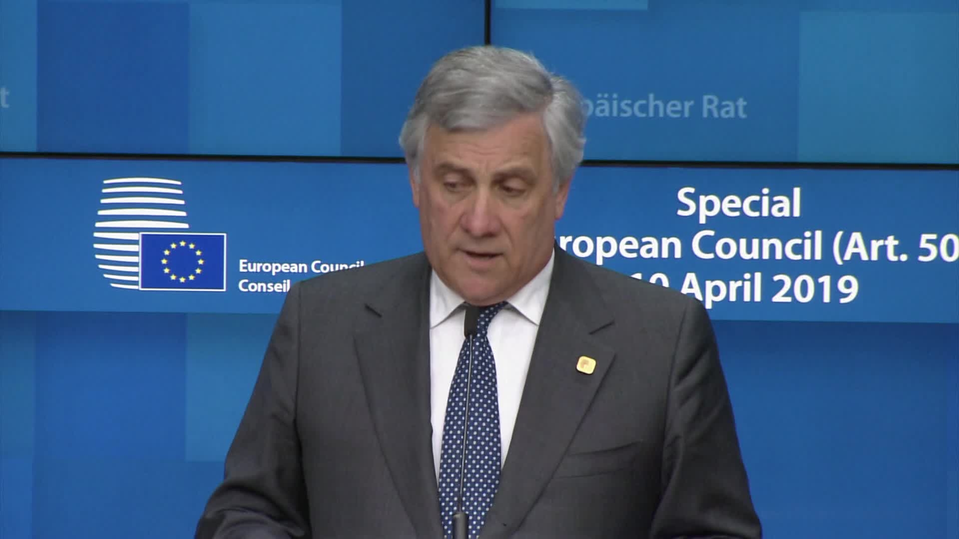 Special European Council (Article 50): extracts from the press conference by Antonio TAJANI, EP President