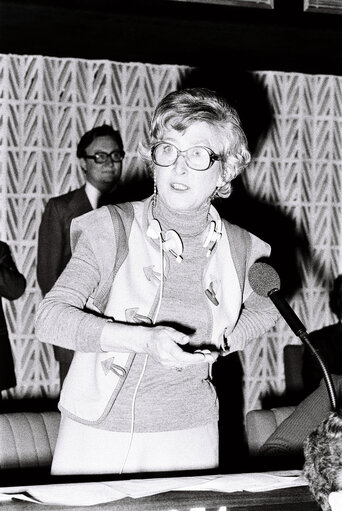 Снимка 29: The delegue Winifred EWING during a session in Strasbourg in March 1977.