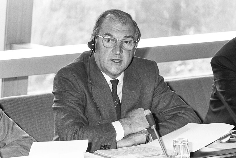 Fotografija 1: The Lord PLUMB in meeting at the European Parliament in Strasbourg