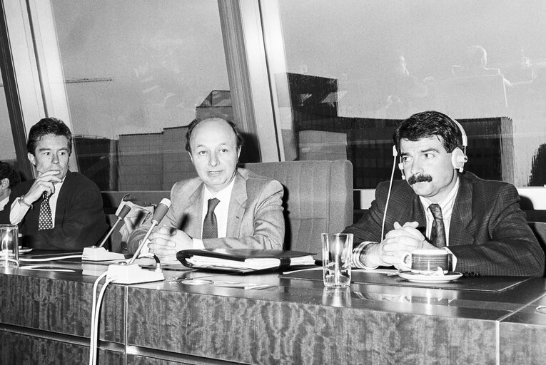 Meeting ' La presse libre: Porte parole de l'autre Europe ' at the European Parliament in Strasbourg in May 1987