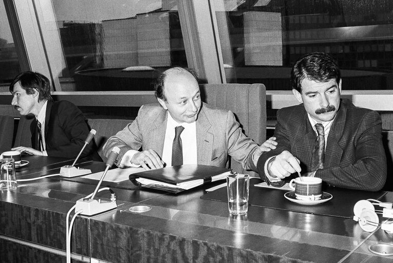 Foto 7: Meeting ' La presse libre: Porte parole de l'autre Europe ' at the European Parliament in Strasbourg in May 1987