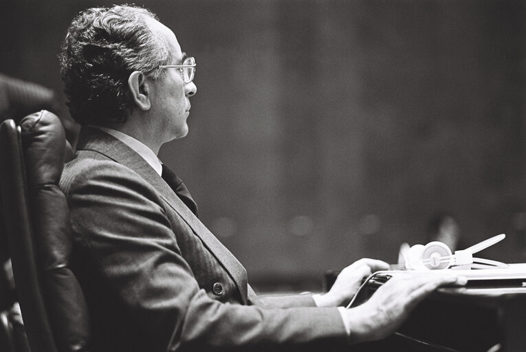 European Parliament, during a session in Luxembourg in March 1977.